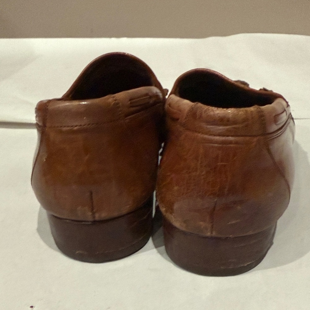 Brown Leather Tassel Loafers - Picture 4 of 5
